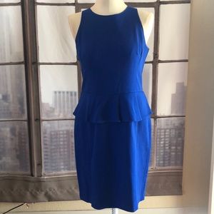 Blue peplum waist dress